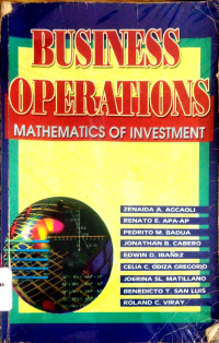 Business Operations Mathematics of Investment