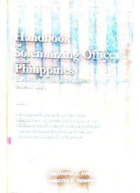 Image of Handbook for Solemnizing Officers in the Philippines