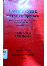 Image of The Family Code of the Philippines